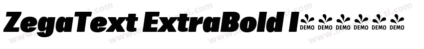 ZegaText ExtraBold I字体转换